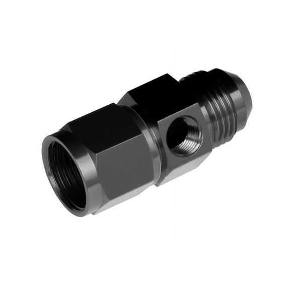 -04 Male AN To Female AN with 1/8" NPT In Hex - Black