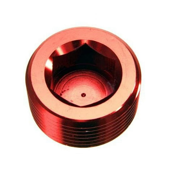Red Horse Performance 932-04-3 RHP932-04-3 -04 (1/4") NPT HEX HEAD PIPE PLUG - RED - 2/PKG