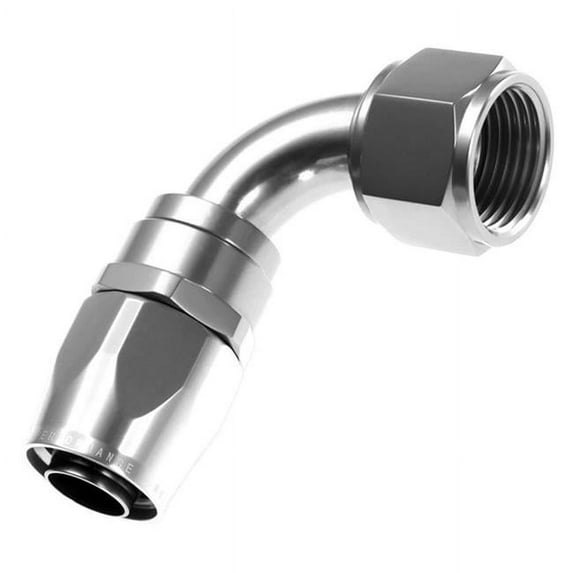 Red Horse Performance RHP1090-06-5 06AN 90 deg Female Aluminum Hose End - Clear
