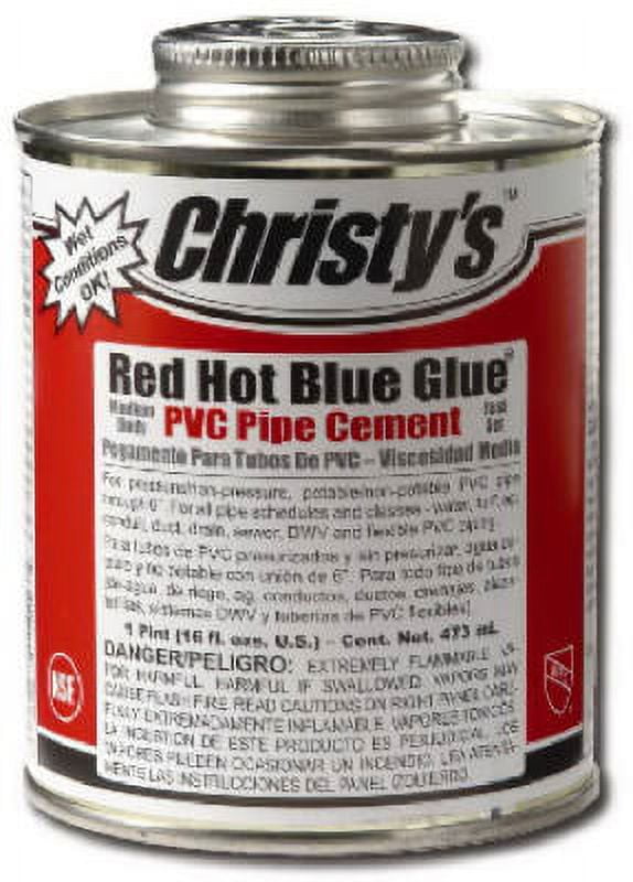 Red Hot 32 OZ Blue Glue PVC Cement, Each