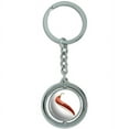 thumbnail image 1 of Red Hot Chili Pepper Spinning Circle Metal Keychain, 1 of 1