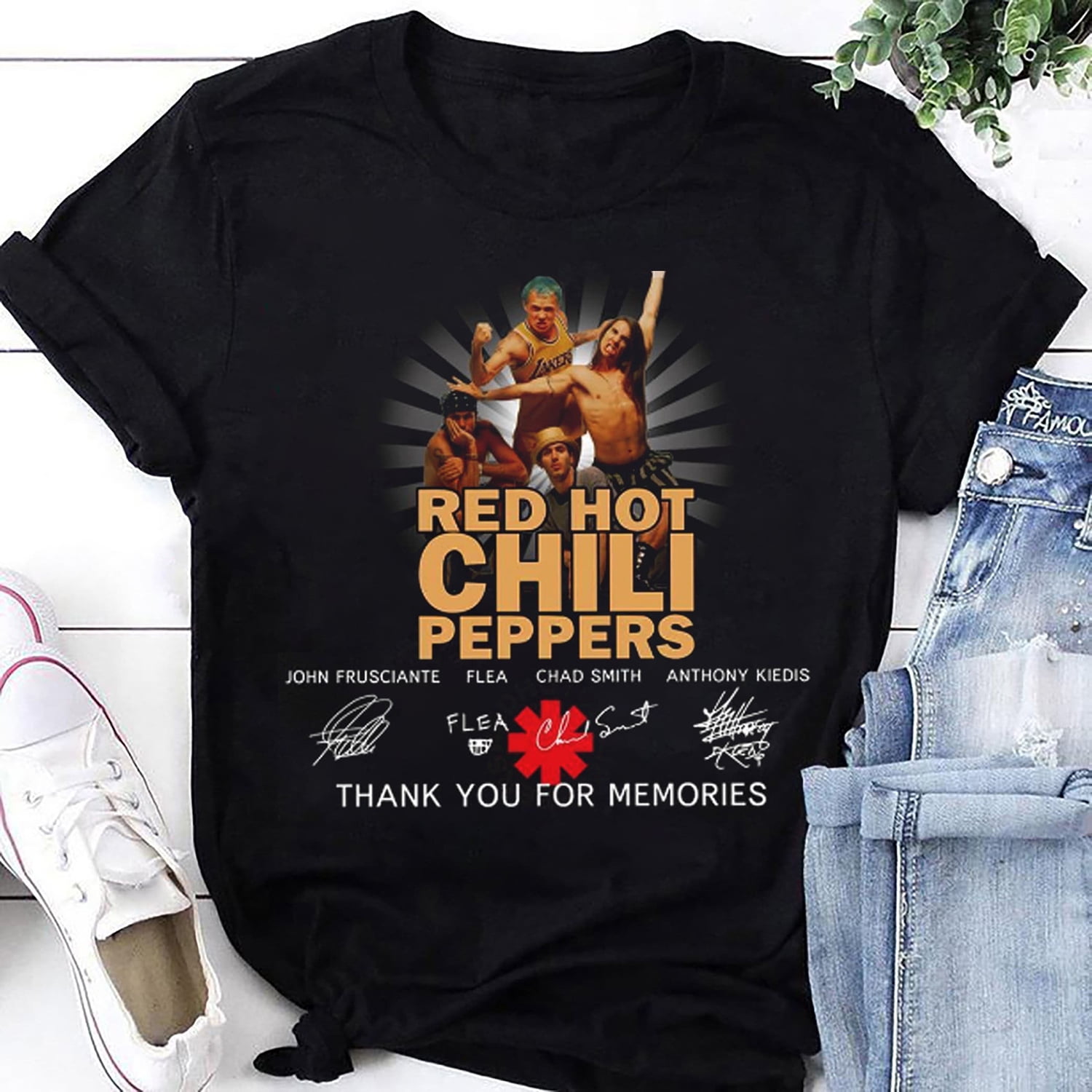 Red Hot Chili Peppers Band Signatures TShirt, Red Hot Chili Peppers