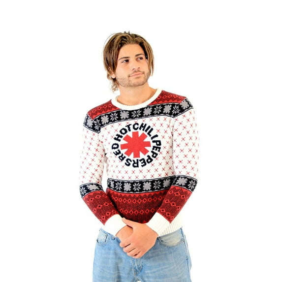 Red Hot Chili Peppers Logo White Ugly Christmas Sweater