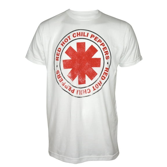Red Hot Chili Peppers Men's Distressed Outline Slim Fit T-Shirt White S