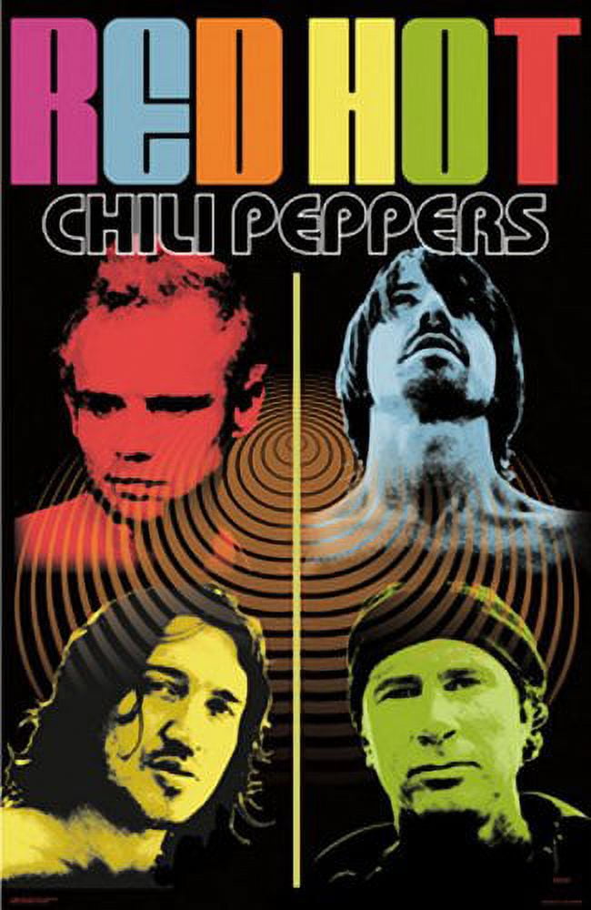 Red Hot Chili Peppers Psychedelic, Color Music Poster Print New