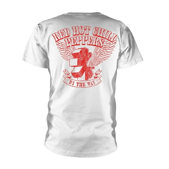 Red Hot Chili Peppers T Shirt By The Way Wings Band Logo new Official Mens White