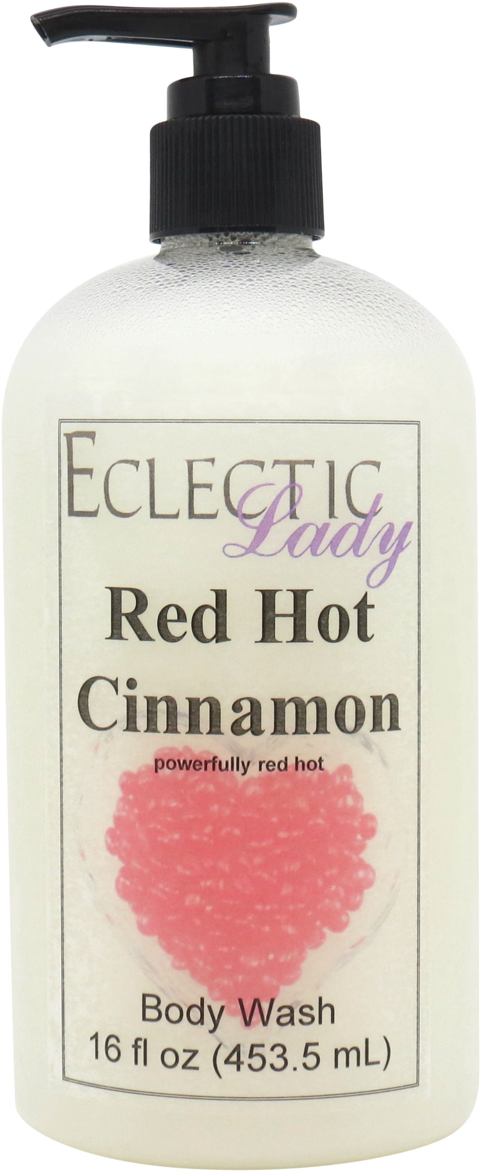 Red Hot Cinnamon Body Wash by Eclectic Lady, Liquid Shower Gel for Women and Men, 16 Ounces