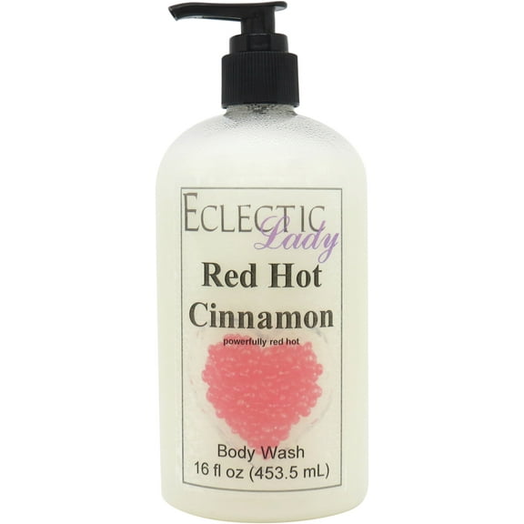 Red Hot Cinnamon Body Wash by Eclectic Lady, Liquid Shower Gel for Women and Men, 16 Ounces
