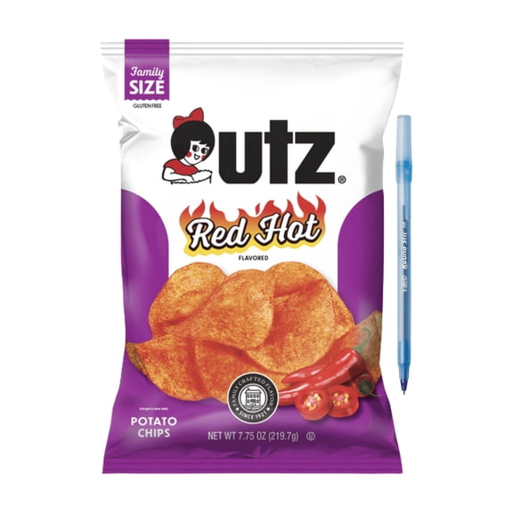 Red Hot Flavored Potato Chips Family Size 7.75 oz