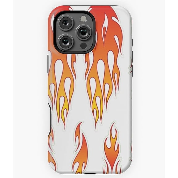 Red Hot Rod Flames Phone Case for iPhone 16 15 14 13 12 11 Pro Max