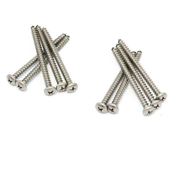 Red Hound Auto 10 Marine Pan Head Screw Set Dock Bumper Installation 10 x 2-1/2 Inches SS Stainless