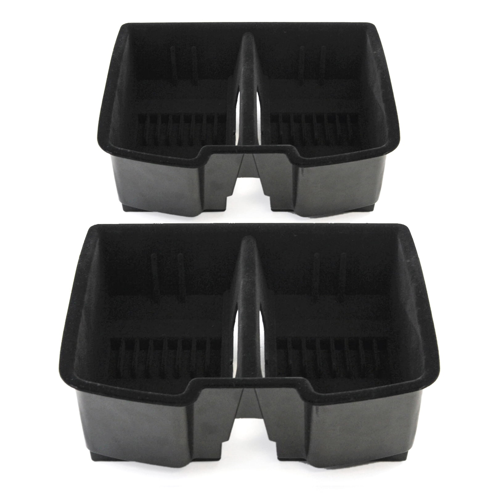 Red Hound Auto 2 Black Center Front Floor Console Organizer for Full