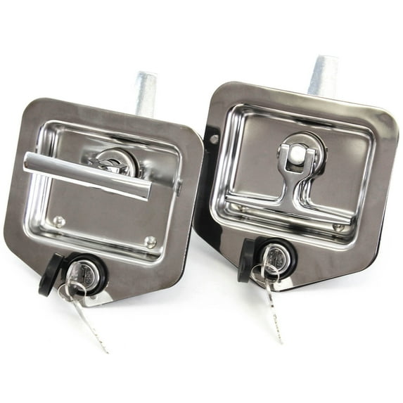 Red Hound Auto 2 Folding T Handle Single Point Latch Blind Studs Cylinder Gasket Keys Camper RV