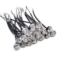 thumbnail image 1 of Red Hound Auto 20 Clear/Amber LED Marker Lights 3/4 inches Trailer Bright Stainless Steel, 1 of 5