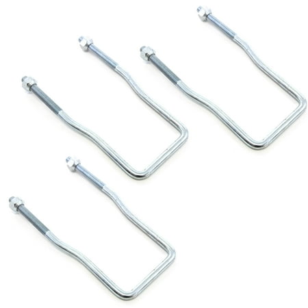 Red Hound Auto 3 U-Bolt Spare Tire Carrier Holder Brackets Side Mount 4 or 5 Lug Zinc Plated