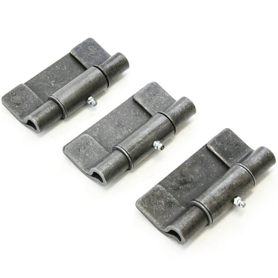 Red Hound Auto 3 Weld on Hinges Butterfly Trailer Compatible with Ramp Raw Steel Heavy Duty Grease Fitting New