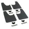 thumbnail image 1 of Red Hound Auto 4 Piece Modern Universal Splash Guards Fits Most Cars Sedans Small Vans SUVs and Crossovers Front Rear Driver Passenger Mud Flaps Black 4pc Full Set with Hardware 7.5 Inch x 11 Inch, 1 of 7