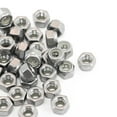 thumbnail image 1 of Red Hound Auto 50 Nylon Insert Lock Nut Set 5/16 Inch Diameter Hole Size for Bolt or Threaded Stud 304 SS Stainless Steel Corrosion Resistant 18 Standard Coarse Thread, 1 of 5