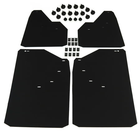 Red Hound Auto Compatible with Chevrolet Silverado 2007-2013 1500 2500 3500 Mud Flaps Guards Splash Custom Fit Includes Hardware Front and Rear 4 Piece Left and Right Full Set Extra Long