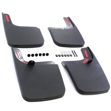 Red Hound Auto Compatible with Ford (2017-2020 F-250 F-350 Super Duty) Mud Flaps Splash Guards Front and Rear Molded 4pc Full Set (for Vehicles with OEM Fender Flares/Trim)