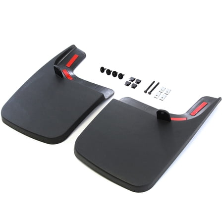 Red Hound Auto Compatible with Ford (2017-2020 F-250 F-350 Super Duty) Mud Flaps Splash Guards Rear Molded 2pc Pair (for Vehicles with OEM Fender Flares)