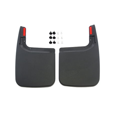 Red Hound Auto Compatible with Ford (2017-2022 F-250 F-350 Super Duty) Mud Flaps Splash Guards Rear Molded 2pc Pair (for Vehicles Without Fender Flares)