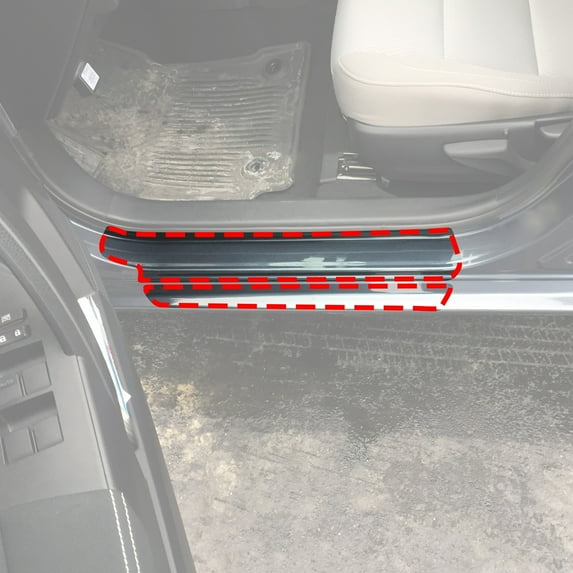 Red Hound Auto Door Sill Paint Protection Film Compatible with Toyota Corolla 2014 2015 2016 2017 2018 2019 4 Door 10 Piece Custom Clear Protector Invisible Cover