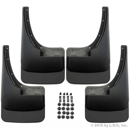 Red Hound Auto Mud Flaps Splash Guards Compatible with Dodge/Ram (1500 1994-2001, 2500/3500 1994-2002) Molded Front Rear 4pc Set