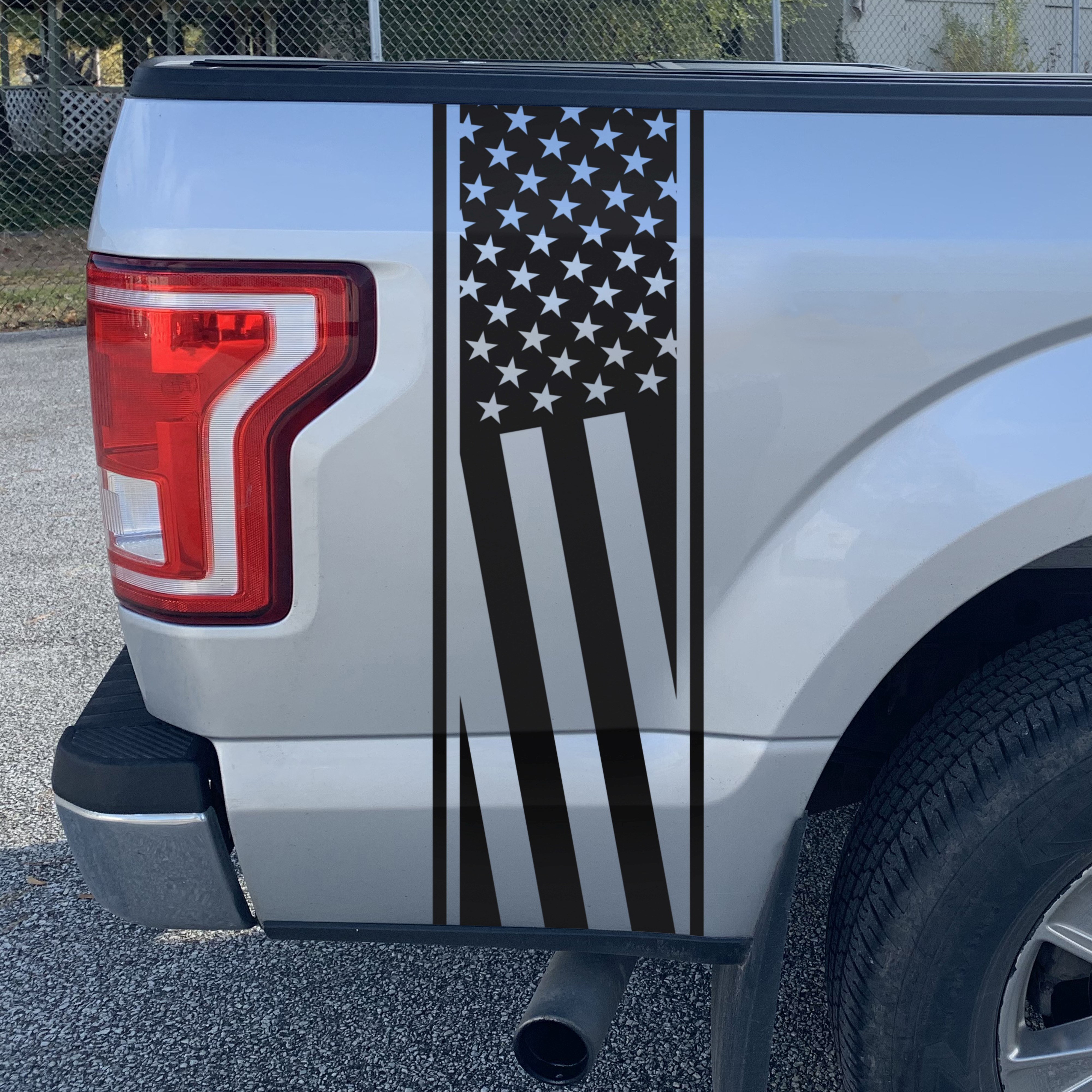 Universal Fender Stripes / Hash Marks Vinyl Decal - Double Bar, For Car Or Truck