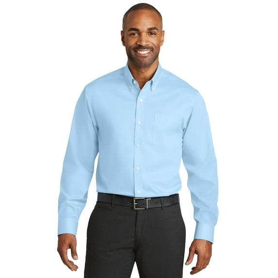Red House Adult Male Men Plain Long Sleeves Shirt Heritage Blue 4X-Large