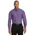 thumbnail image 1 of Red House Adult Male Men Plain Long Sleeves Shirt Purple Dusk 3X-Large, 1 of 6