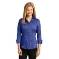 thumbnail image 1 of Red House Ladies 3/4 Sleeve Nailhead Non Iron Shirt-M (Mediterranean Blue), 1 of 6