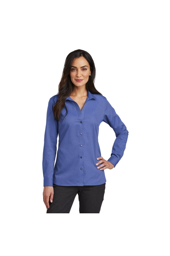 Ladies Nailhead Non-Iron Shirt. RH470