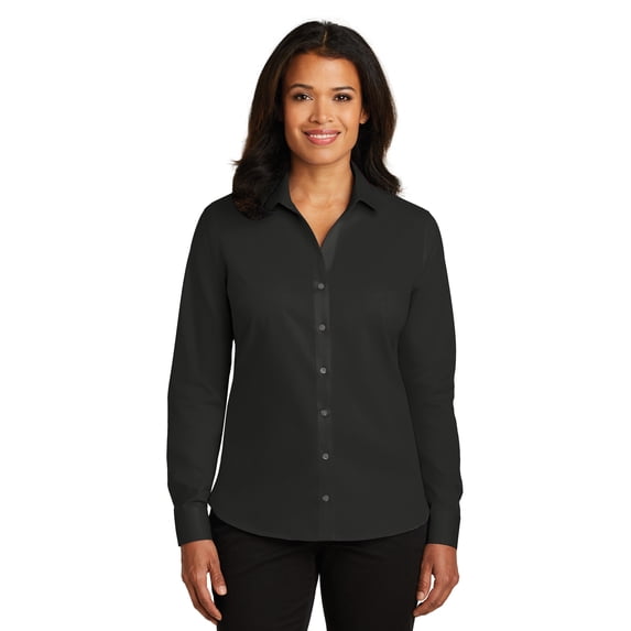 Red House RH79 Ladies Non-Iron Twill Shirt, Black, XL
