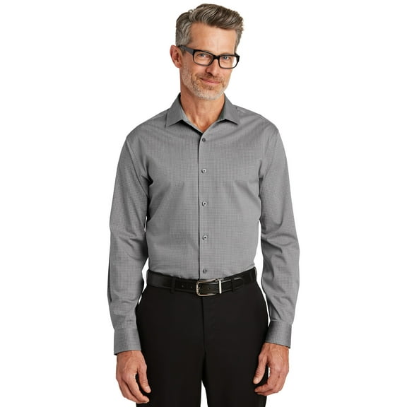 Red House Men's Graph Check Non-Iron Shirt, Dark Grey, X-Small