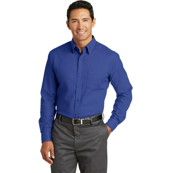 Red House Non-Iron Diamond Dobby Shirt Rh76 - Royal Blue - L