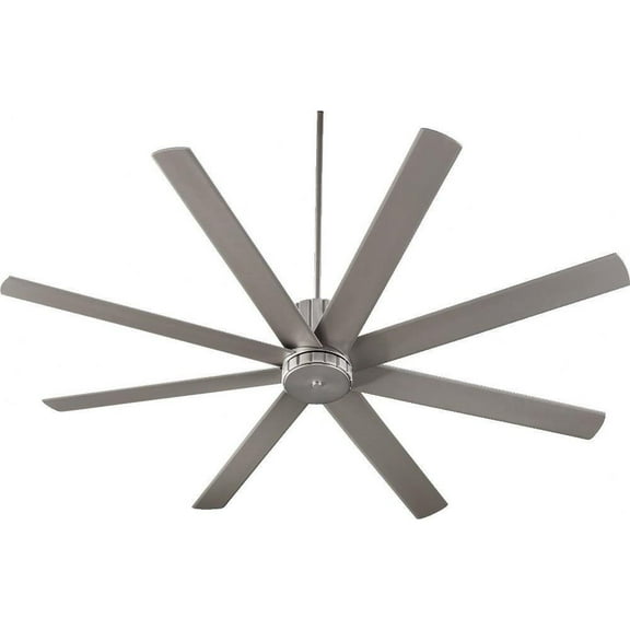Red House Passage Ceiling Fan in Soft Contemporary Style 72 inches Wide By 17.5 inches High-Satin Nickel Finish-Satin Nickel Blade Color Bailey Street