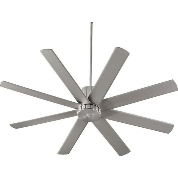 Red House Passage Ceiling Fan in Soft Contemporary Style 60 inches Wide By 18 inches High-Satin Nickel Finish-Satin Nickel Blade Color Bailey Street