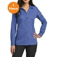 thumbnail image 1 of Red House RH470 Ladies Nailhead NonIron Shirt, Mediterranean Blue, L, Womens Workwear Blouses, 1 of 1