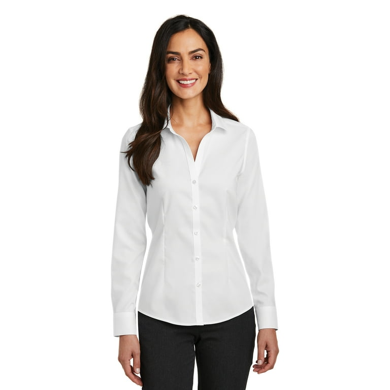 womens white oxford shirt walmart