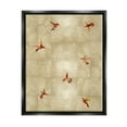 thumbnail image 1 of Red Hummingbirds Flying Pattern Animals & Insects Graphic Art Jet Black Framed Art Print Wall Art, 1 of 6