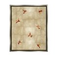 thumbnail image 1 of Red Hummingbirds Flying Pattern Animals & Insects Graphic Art Luster Gray Framed Art Print Wall Art, 1 of 6