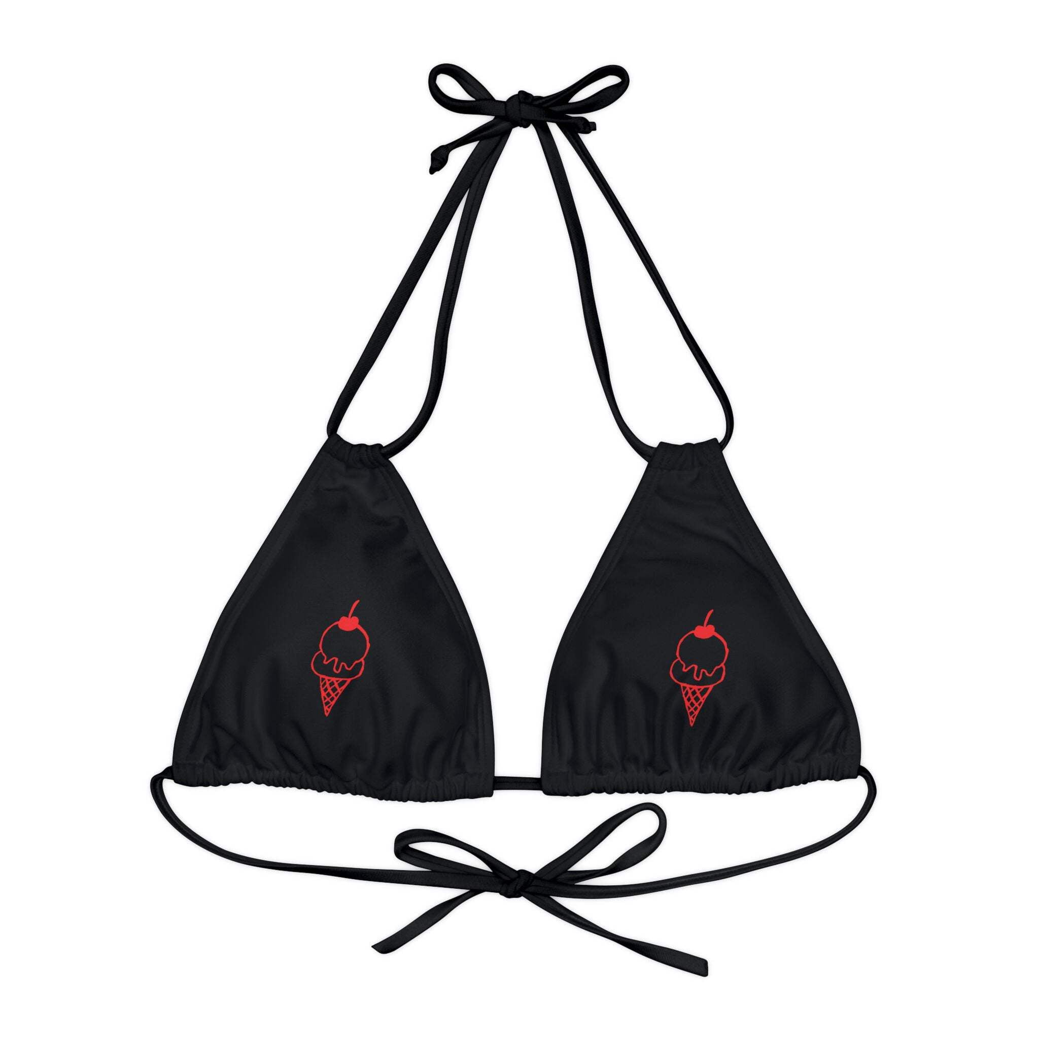 Red Cherry - Strappy Triangle Bikini Top - Walmart.com