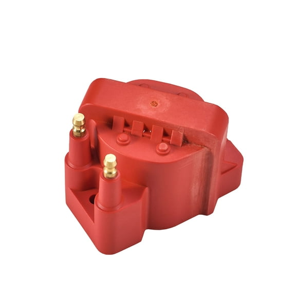 Red Ignition Coil Compatible with 1989-1991 Oldsmobile Cutlass Calais 3.3L Replacement for DR39