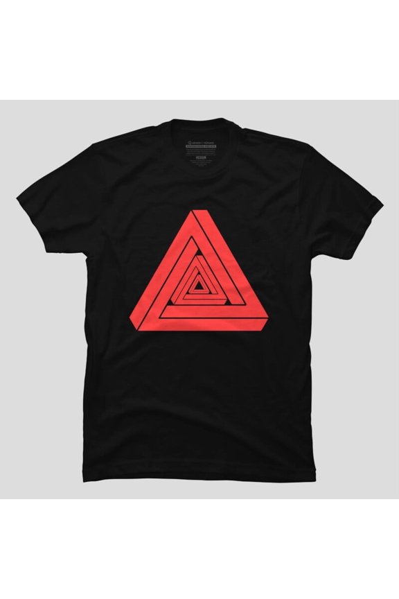 Red Impossible Triangle Penrose Inside Penrose Funny K14108 Unisex T-Shirt – Extended Sizes Up to 5XL
