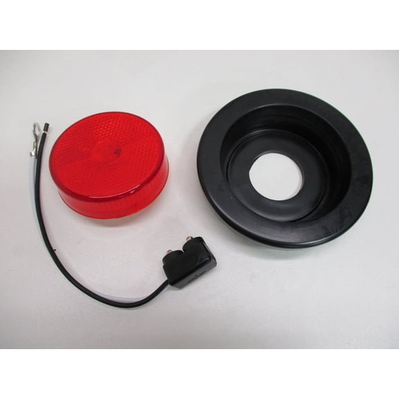 Red Incandescent 2.5" Round Truck Trailer Side Marker Clearance Light Kit