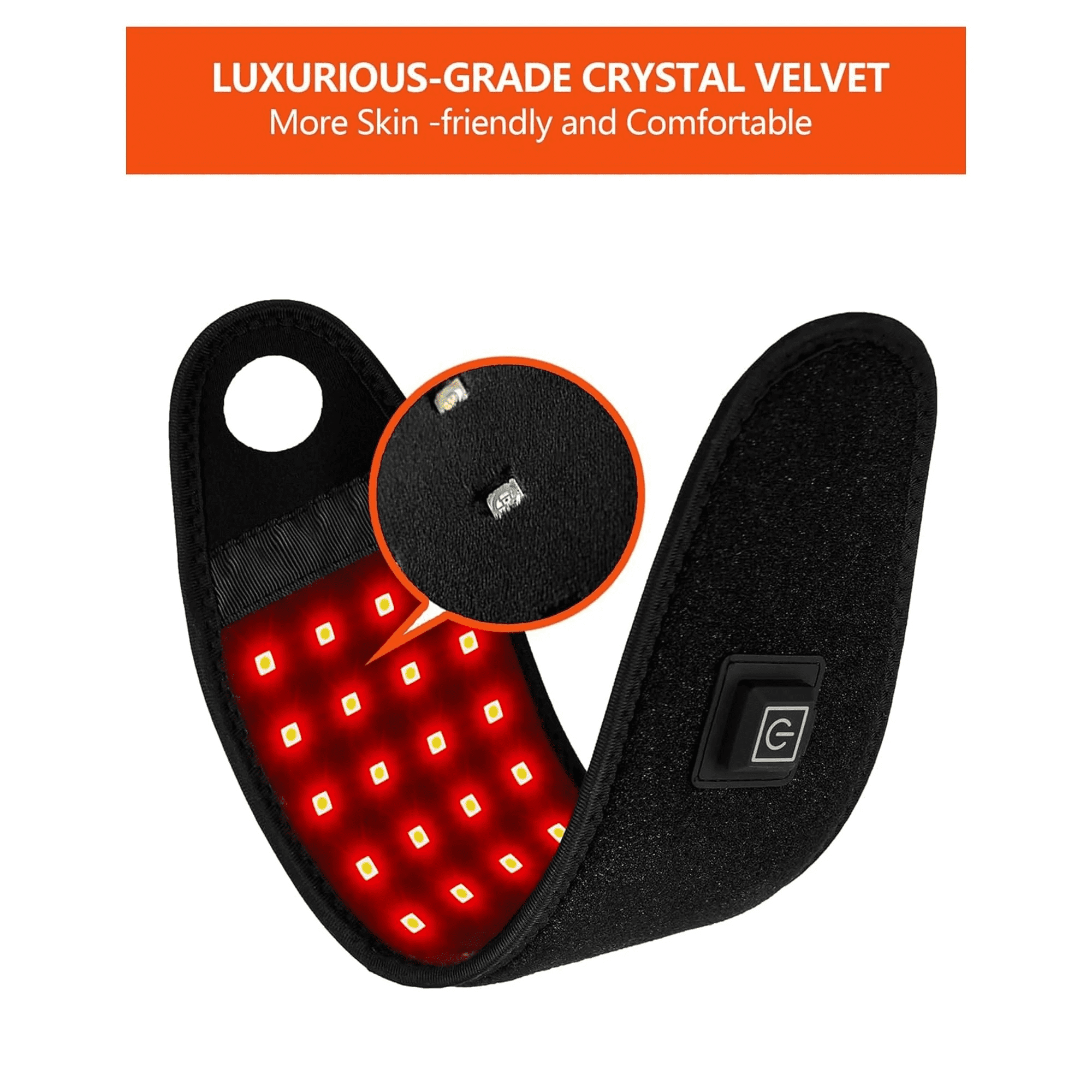 Red & Infrared Light Wrist Band, Flexible Support Wrap for Hands and Wrists
