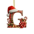 thumbnail image 1 of Red Initials Christmas Ornaments for Tree 26 Letters Christmas Hanging Decorations for DIY Crafts Xmas Home Decor Personalized Gnomes Decorative Monogram Pendants with Santa Hat (G), 1 of 5