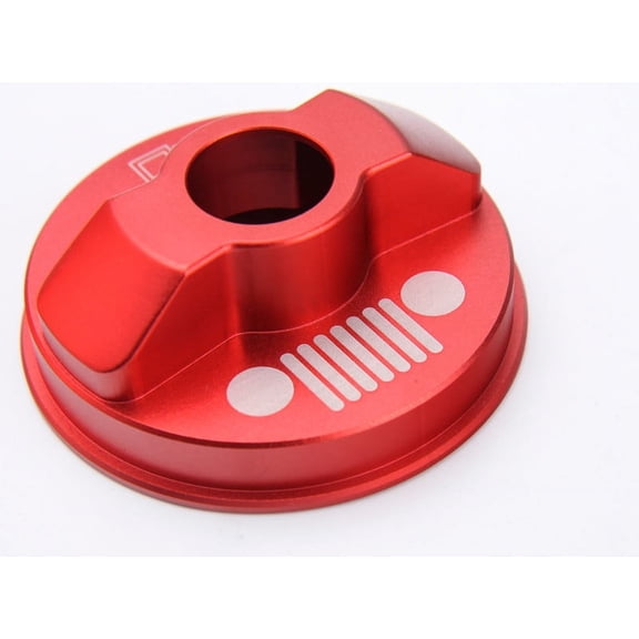 Red-Inner Fuel Tank Cap for Jeep Wrangler JK, Alloy Oil Filler Tank Cover for Jeep Wrangler JK Unlimited, Rubicon Sahara 2 4 Door sanour