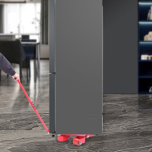 Red Iron Pu47.5x57x11cm Carrying Tanks 4 Tons  5 Wheels Heavy-Duty Transporter Industrial Heavy-Duty Mobile Cattle